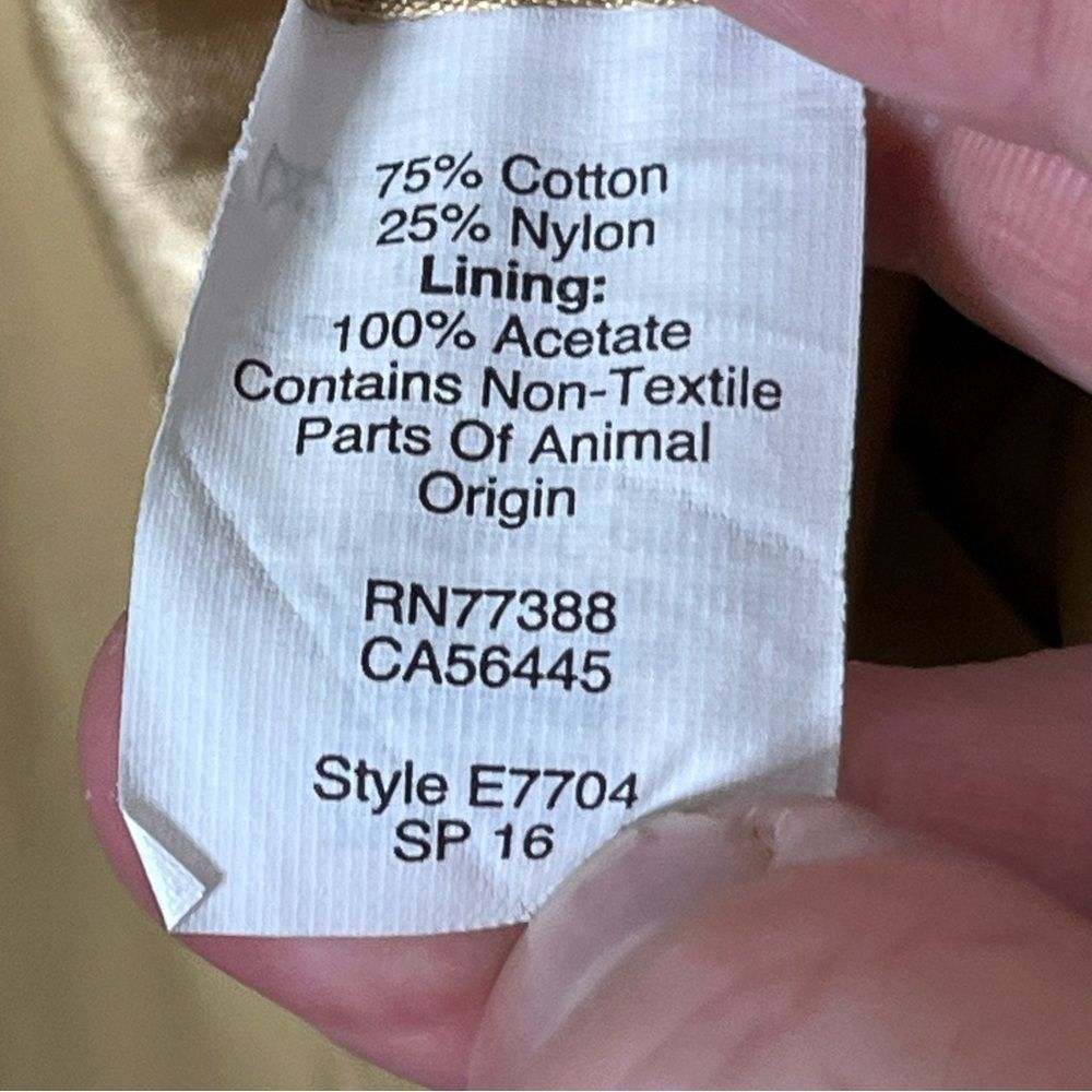 J.Crew Icon Trench Coat Size 0P Khaki Tan Double Breasted Classic Petite - Picture 10 of 10